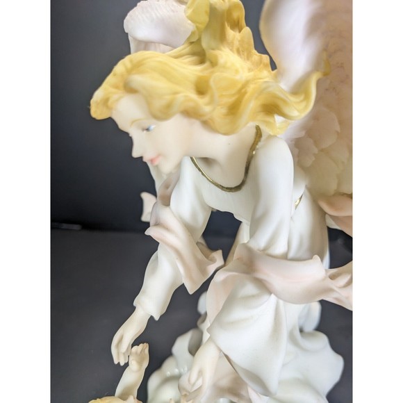 Vtg 2002 Roman Inc. Seraphim Classics Angel #84892 First Steps Angel with Girl - Picture 3 of 10
